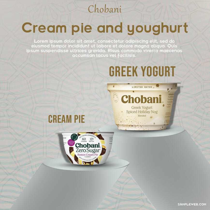 Cream and Youghurt Post Design